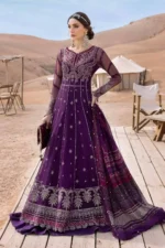 Maria B Stiched (3pc) Net | Embroidered Net Suit | D-2507-B - Festive Collection