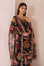 Baroque Pret (3pc) Chiffon | EMBROIDERED CHIFFON UF-707 - Formal Collection - Image 3