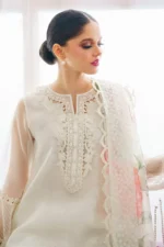 Baroque Pret (3pc) Organza | EMBROIDERED ORGANZA SF-526 - Festive Collection - Image 3