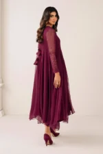 Baroque Pret (3pc) Chiffon | EMBROIDERED CHIFFON FROCK PR-1121 - Festive Collection - Image 4