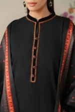 Baroque Pret (3pc) Cotton | EMBROIDERED KHADDAR PR-1195 - Winter Collection - Image 3