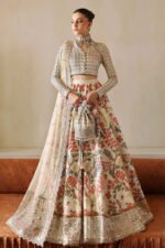 Afrozeh Stiched (3pc) Korean Raw Silk | Gulnar - Formal Collection