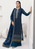 Afrozeh Stiched (3pc) Korean Raw Silk | CT-140004 Ashen-Savoir - Festive Collection